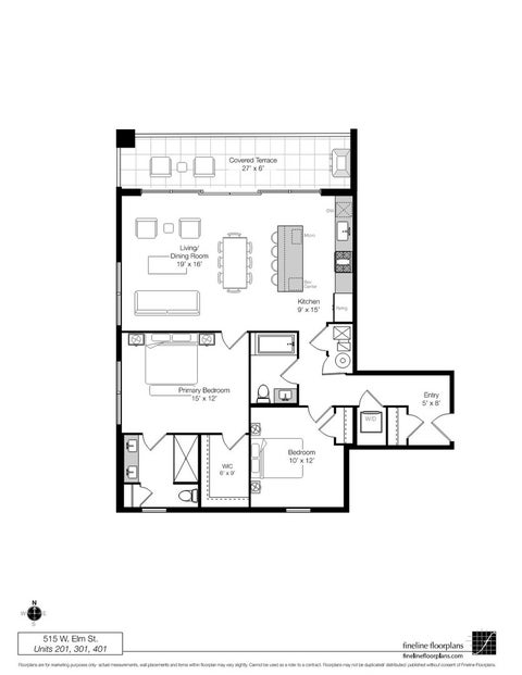 Tiny photo for 515 W Elm Street #201, Chicago, IL 60610 (MLS # 12748301)