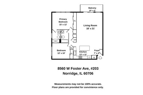 Tiny photo for 8560 W Foster Avenue #203, Norridge, IL 60706 (MLS # 12669629)