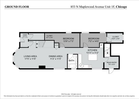 Tiny photo for 835 N Maplewood Avenue #1F, Chicago, IL 60622 (MLS # 12619802)