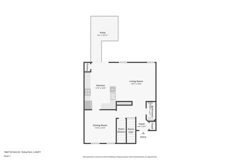 Tiny photo for 18627 W Point Drive, Tinley Park, IL 60477 (MLS # 12556529)