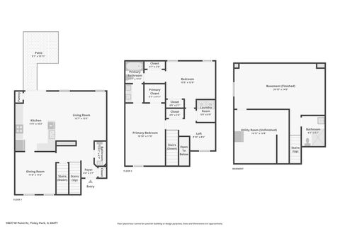 Tiny photo for 18627 W Point Drive, Tinley Park, IL 60477 (MLS # 12556529)