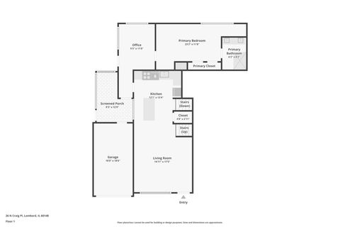 Tiny photo for 26 N Craig Place, Lombard, IL 60148 (MLS # 12546185)