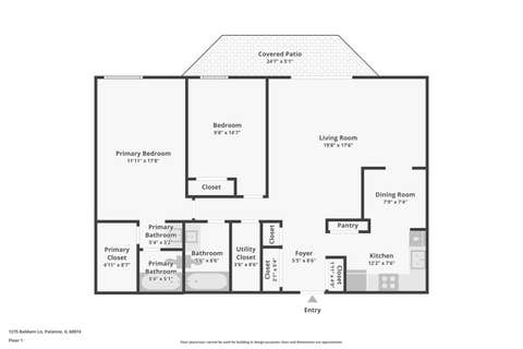 Tiny photo for 1275 E Baldwin Lane #104, Palatine, IL 60074 (MLS # 12674168)
