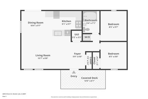 Tiny photo for 4609 W Shore Drive, Wonder Lake, IL 60097 (MLS # 12537775)