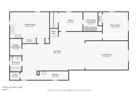 Tiny photo for 2945 S Scott Street, Des Plaines, IL 60018 (MLS # 12570165)