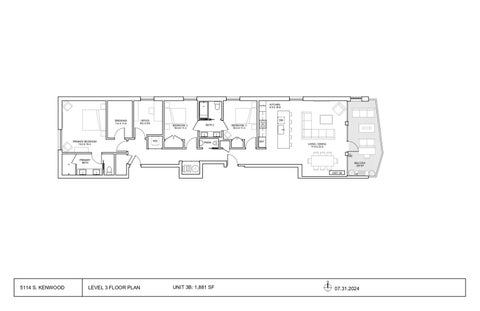 Tiny photo for 5114 S Kenwood Avenue #3B, Chicago, IL 60615 (MLS # 12578358)