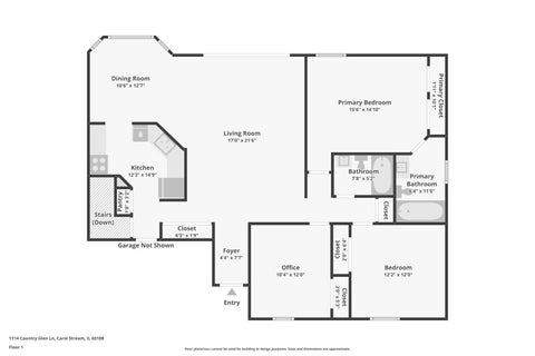 Tiny photo for 1114 Country Glen Lane, Carol Stream, IL 60188 (MLS # 12688376)
