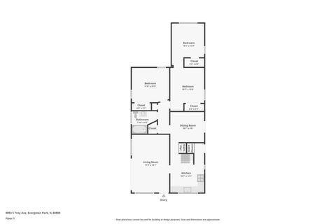 Tiny photo for 8853 S Troy Avenue, Evergreen Park, IL 60805 (MLS # 12622539)