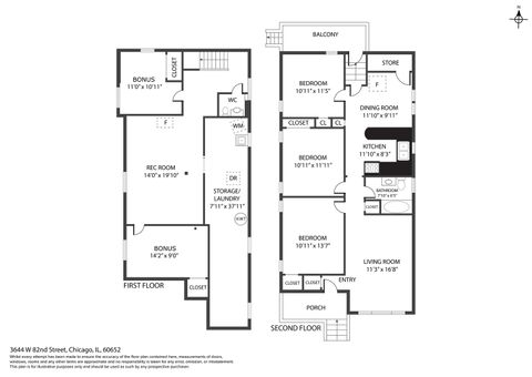 Tiny photo for 3644 W 82nd Street, Chicago, IL 60652 (MLS # 12485325)