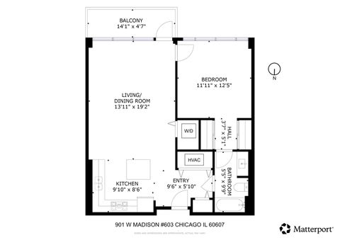 Tiny photo for 901 W Madison Street #603, Chicago, IL 60607 (MLS # 12520492)