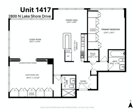 Tiny photo for 2800 N Lake Shore Drive #1417, Chicago, IL 60657 (MLS # 12396592)