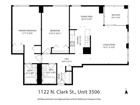 Tiny photo for 1122 N Clark Street #3506, Chicago, IL 60610 (MLS # 12546659)