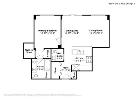 Tiny photo for 859 W ERIE Street #603, Chicago, IL 60642 (MLS # 12618194)