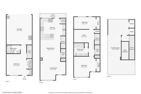 Tiny photo for 18 S Aberdeen Street #3, Chicago, IL 60607 (MLS # 12497124)