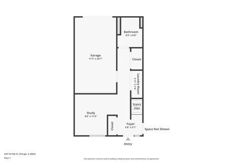 Tiny photo for 3427 W Polk Street, Chicago, IL 60624 (MLS # 12530911)