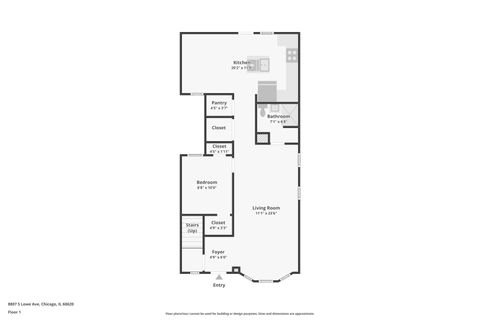 Tiny photo for 8807 S Lowe Avenue, Chicago, IL 60620 (MLS # 12499819)