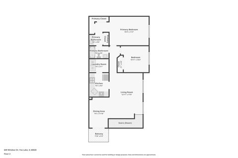 Tiny photo for 649 Windsor Drive #3D, Fox Lake, IL 60020 (MLS # 12483693)