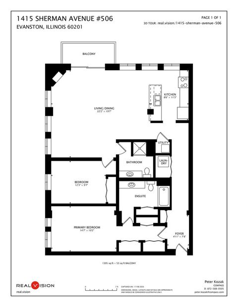 Tiny photo for 1415 Sherman Avenue #506, Evanston, IL 60201 (MLS # 12574171)