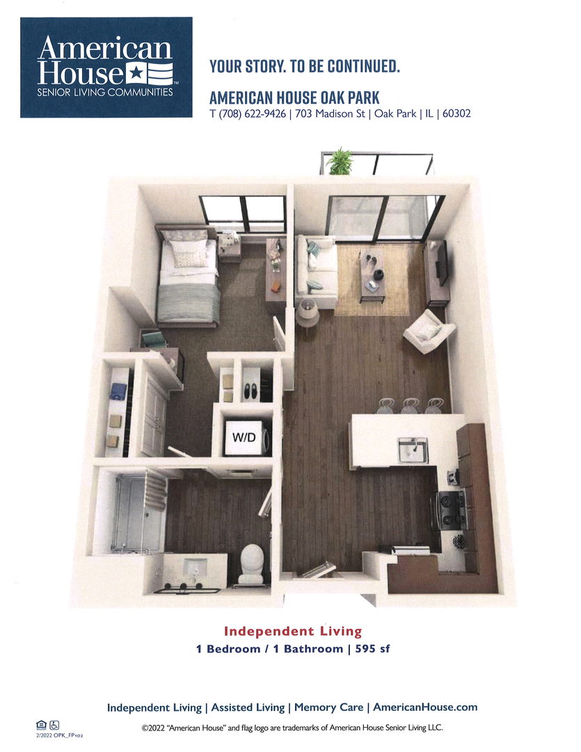 Oak Park, Illinois 60302, United States, 1 Bedroom Bedrooms, ,1 BathroomBathrooms,Residential,Active,177183