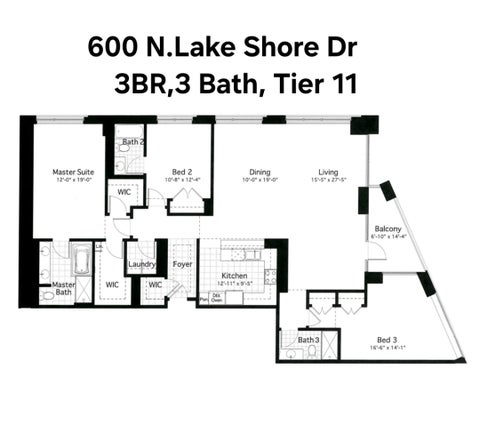 Tiny photo for 600 N Lake Shore Drive #2411, Chicago, IL 60611 (MLS # 12763928)