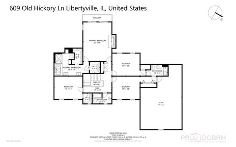 Tiny photo for 609 Old Hickory Lane, Libertyville, IL 60048 (MLS # 12589557)