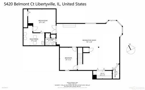 Tiny photo for 5420 Belmont Court, Libertyville, IL 60048 (MLS # 12711143)