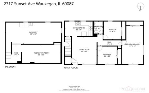 Tiny photo for 2717 Sunset Avenue, Waukegan, IL 60087 (MLS # 12775092)