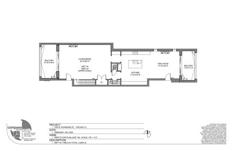 Tiny photo for 4353 N Richmond Avenue #1N, Chicago, IL 60618 (MLS # 12525602)