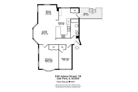 Tiny photo for 646 Adams Street #1W, Oak Park, IL 60304 (MLS # 12720876)