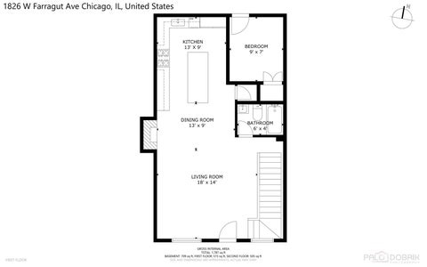 Tiny photo for 1826 W Farragut Avenue, Chicago, IL 60640 (MLS # 12670789)