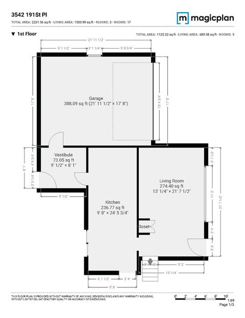 Tiny photo for 3542 191st Place, Lansing, IL 60438 (MLS # 12481019)