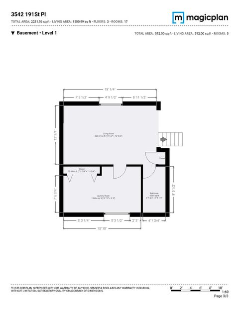 Tiny photo for 3542 191st Place, Lansing, IL 60438 (MLS # 12481019)