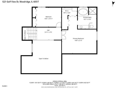 Tiny photo for 1221 Golf View Drive, Woodridge, IL 60517 (MLS # 12575050)