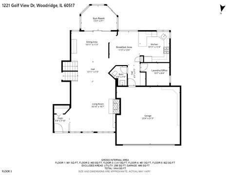 Tiny photo for 1221 Golf View Drive, Woodridge, IL 60517 (MLS # 12575050)