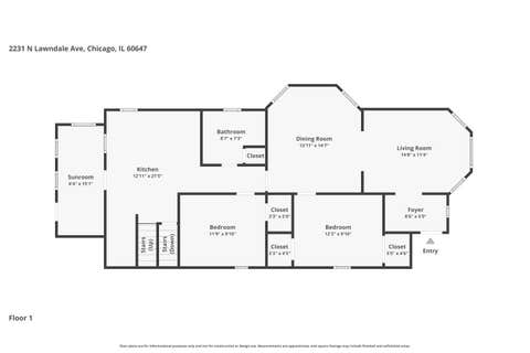 Tiny photo for 2231 N Lawndale Avenue, Chicago, IL 60647 (MLS # 12614144)