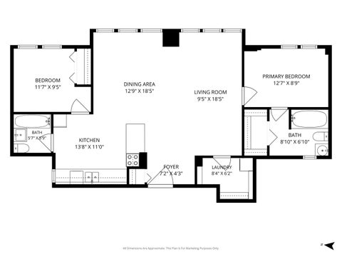 Tiny photo for 5646 N Kenmore Avenue #2A, Chicago, IL 60660 (MLS # 12709910)