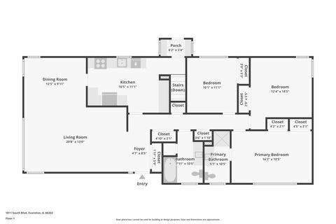 Tiny photo for 1811 South Boulevard, Evanston, IL 60202 (MLS # 12547150)
