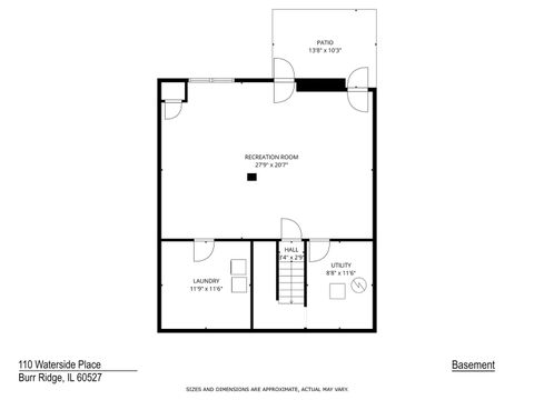 Tiny photo for 110 Waterside Place, Burr Ridge, IL 60527 (MLS # 12464755)