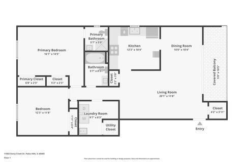Tiny photo for 11003 Stony Creek Drive #2A, Palos Hills, IL 60465 (MLS # 12761863)