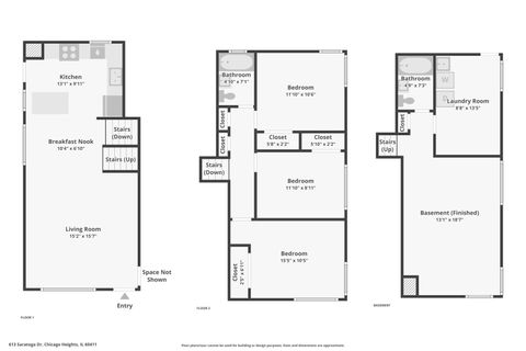 Tiny photo for 613 Saratoga Drive, Chicago Heights, IL 60411 (MLS # 12472950)