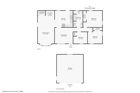 Tiny photo for 506 Kenyon Avenue, Romeoville, IL 60446 (MLS # 12600301)