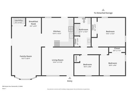 Tiny photo for 506 Kenyon Avenue, Romeoville, IL 60446 (MLS # 12600301)