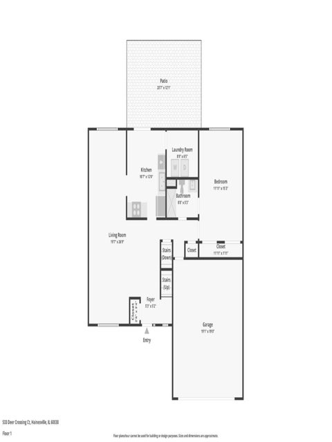 Tiny photo for 533 Deer Crossing Court, Hainesville, IL 60030 (MLS # 12664399)