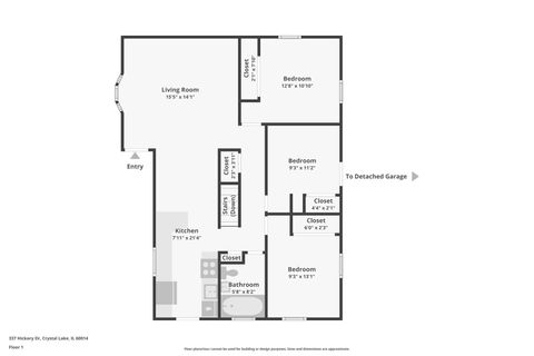 Tiny photo for 337 Hickory Drive, Crystal Lake, IL 60014 (MLS # 12505425)