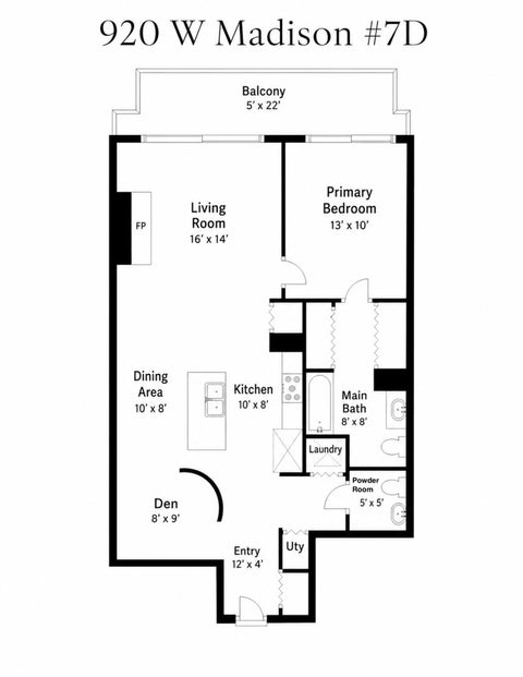 Tiny photo for 920 W Madison Street #7D, Chicago, IL 60607 (MLS # 12742176)