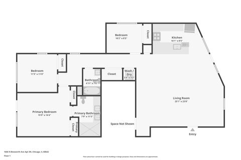 Tiny photo for 1656 N BOSWORTH Avenue #2N, Chicago, IL 60642 (MLS # 12745948)