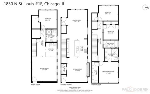 Tiny photo for 1830 N Saint Louis Avenue #1F, Chicago, IL 60647 (MLS # 12720278)