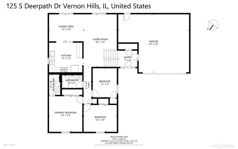 Tiny photo for 125 S Deerpath Drive, Vernon Hills, IL 60061 (MLS # 12628127)