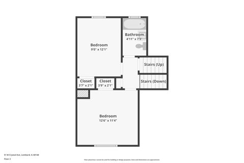 Tiny photo for 51 W Crystal Avenue, Lombard, IL 60148 (MLS # 12623092)