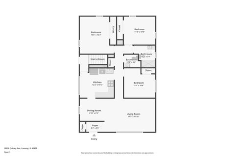Tiny photo for 18036 Oakley Avenue, Lansing, IL 60438 (MLS # 12487029)
